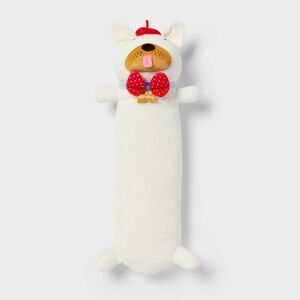 Open Box - Pillowfort - Frenchie Kids' Long Weighted Plush Throw Pillow Cr Cream